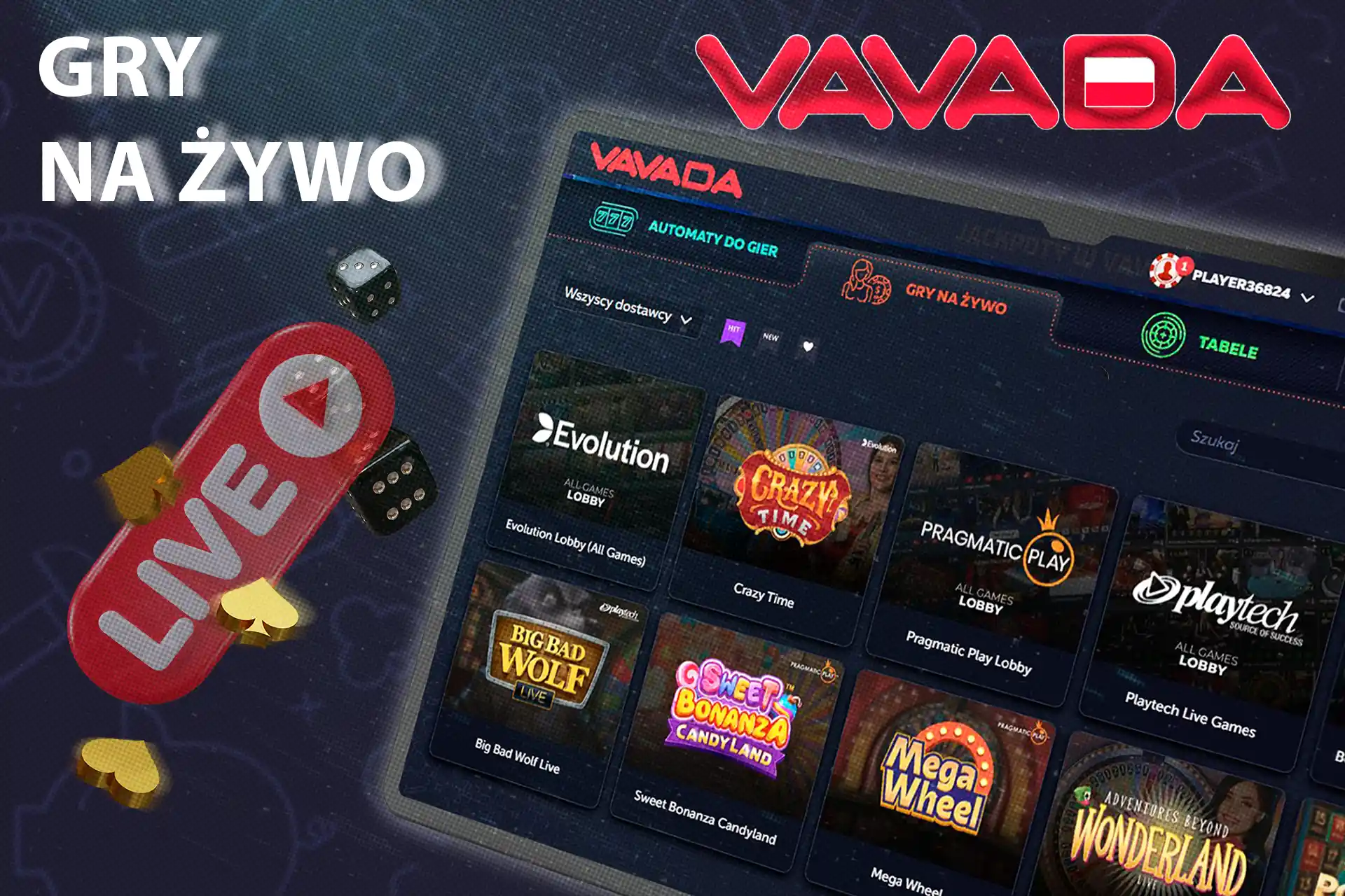 Tysiące najlepszych játékok hazardowych czeka na Ciebie w naszym kaszinóban na żywo